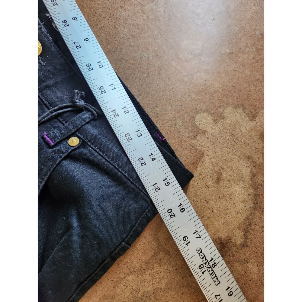 Blac‎ Leaf Wisdom and Legacy Mens Black Denim Jeans 32x32 Patches Streetwear Y2K - Picture 13 of 16